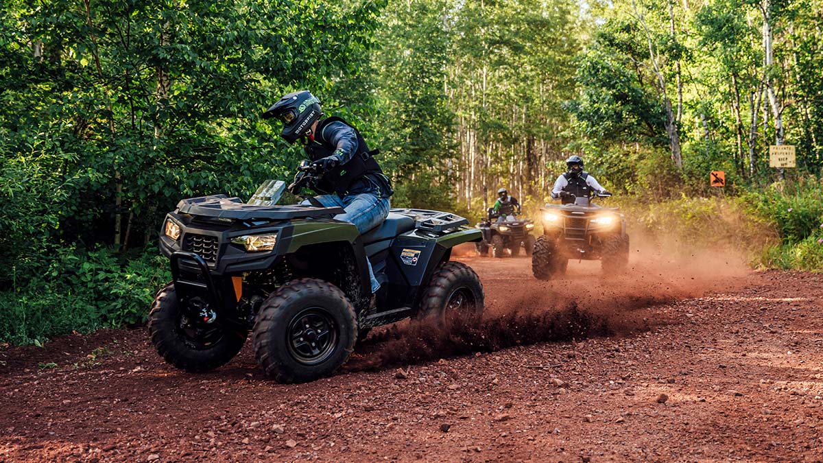 ATVs in the woods